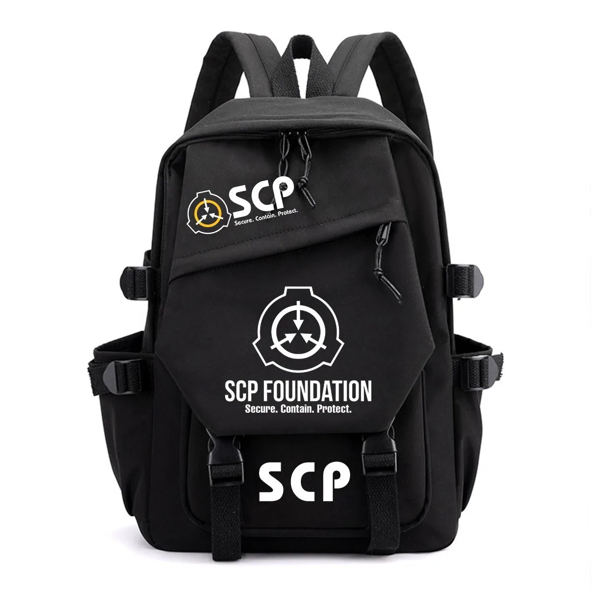 School Backpack Teen - Czarny Niebieski Zielony Biały Różowy, Fundacja