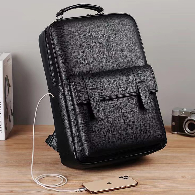 Luksusowy męski plecak skórzan – Laptop Backpack 15.6 recenzja i cena